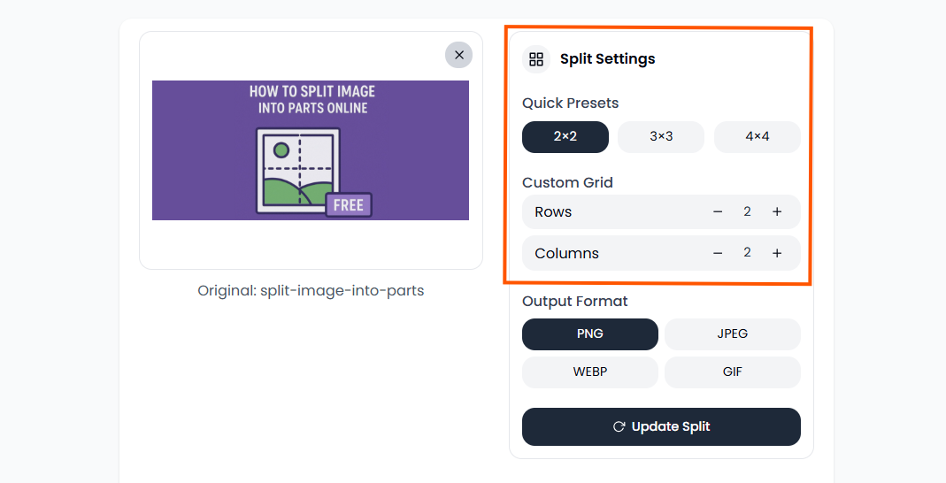 Choose Your Split Type