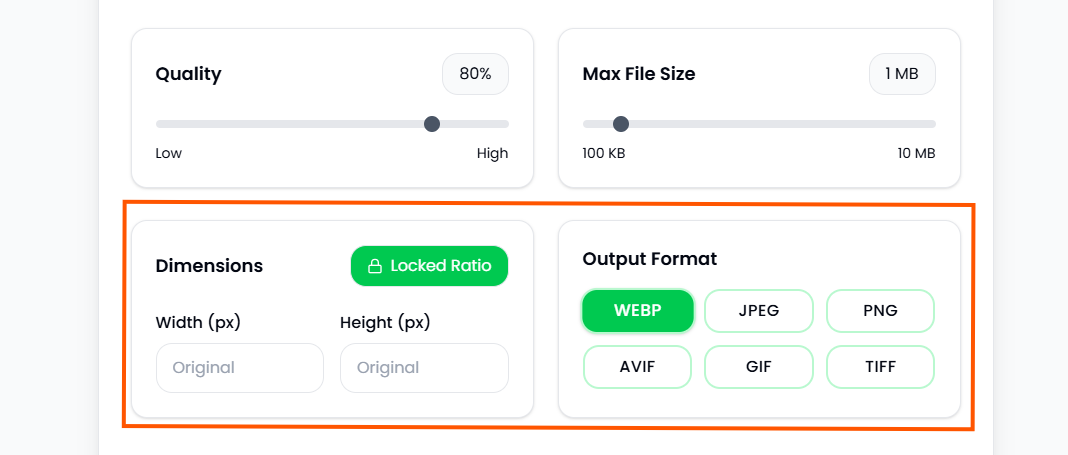 Compress Output Settings