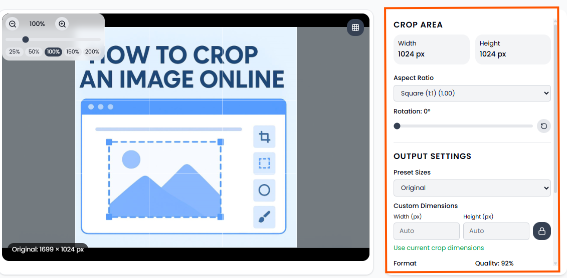 Select Crop Area