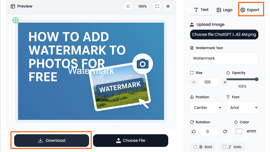 Download Watermarked Photo